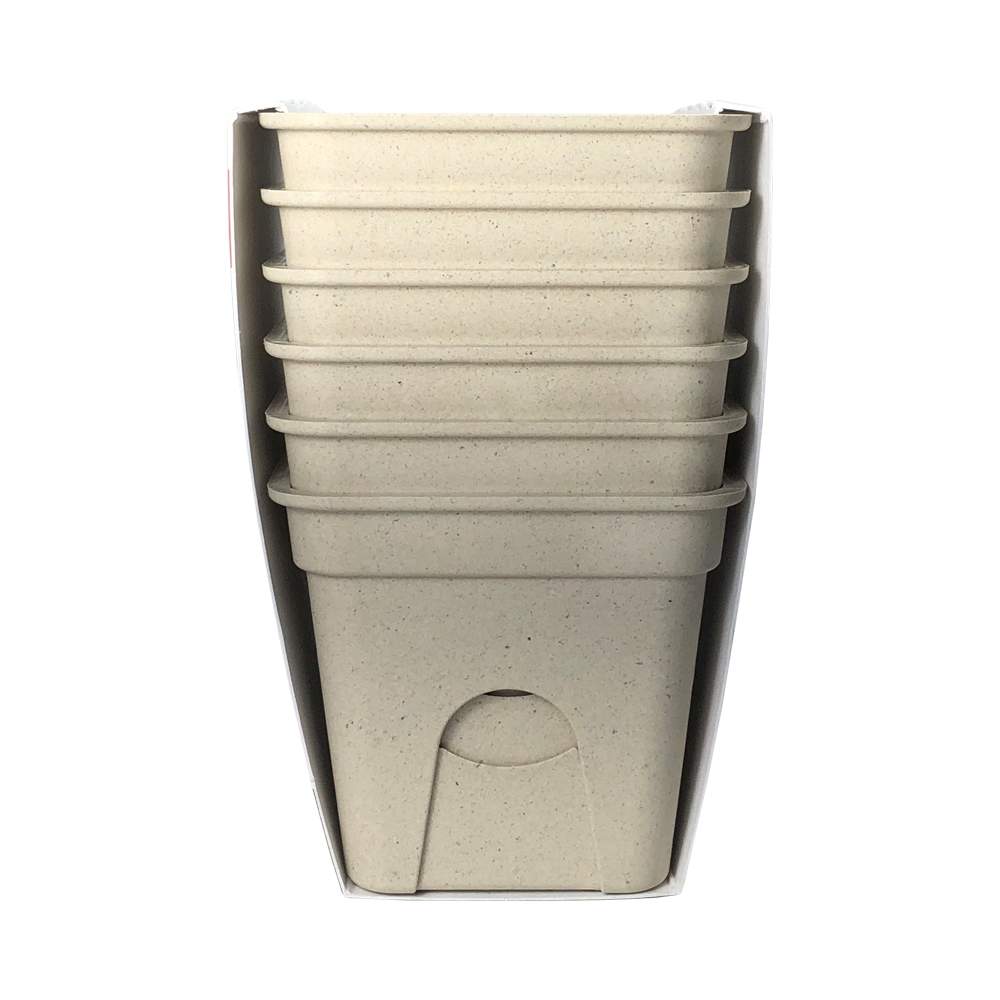 2" Square - Compostable Seed Starting Garden Pots - 6 Pack-SelfEco Garden